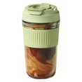 thumbnail image 2 of Queroig Portable Glass Tumbler with Silicone Straw 350/500ml Leakproof Reusable Coffee Mug for Office School Glass Drinking Vessel for Hot Cold Drinks, 2 of 7