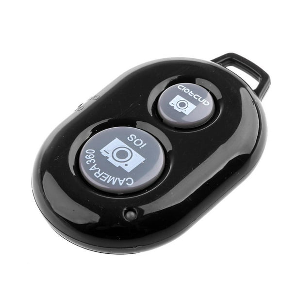 Botón inalámbrico de control remoto del obturador de la cámara para teléfonos inteligentes, Negro