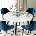 thumbnail image 5 of Elastic Fitted Round Tablecloth, Sage Green Eucalyptus Leaves Waterproof Stretch Table Cover for 45"-54" Tables, Spring Country Botanical Washable Outdoor Tablecloths for Patio, Picnic, Camping, 5 of 9