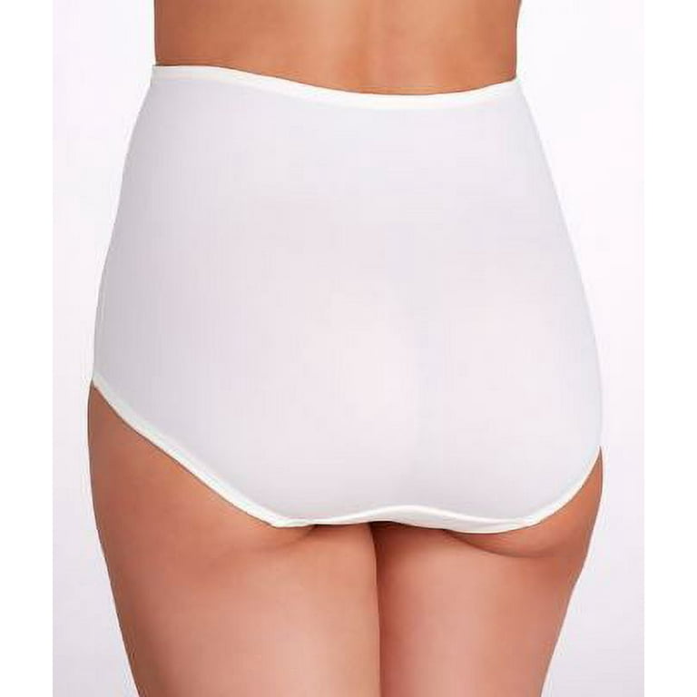 Women's Bali X037 Light Control Stretch Cotton Brief Panty - 2 Pack  (White/White XL) 