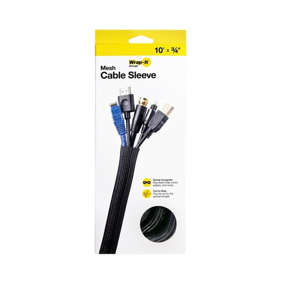 CBL SLV MSH BLK 10'X.75 Pouces(Lot de 3)