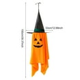 thumbnail image 5 of Dserhfy Halloween Hanging Pumpkin Ghost Decoration 40 Inch Large Orange Pumpkin with Wizard Hat for Outdoor Garden Tree Decor, 5 of 7