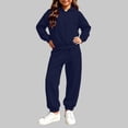 thumbnail image 6 of Maean Girl 2 Piece Outfits Sets Long Sleeve Sweatshirt Jackets Matching Set Sweatpants with Pockets, 6 of 6