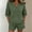 Army Green women v neck blouse shorts set a1, variant on BRELIL Women V Neck 3/4 Sleeve Blouse Shorts Set Solid Casual Loose Two Piece Outfit Beach Vacation Travel Summer Lounge, White M
