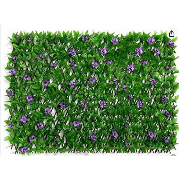 Expandable Artificial Ivy Privacy Fence Wall Screen Greenery Fencing Panel Leaf Hedges for Outdoor