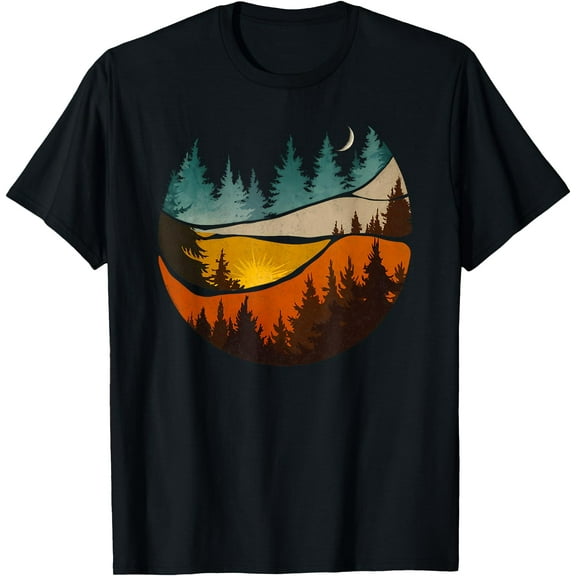 Trees Nature Mountains Adventure Outdoor Wildlife Forest Unisex T-Shirt for Men Women Kids Toddler