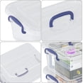 thumbnail image 3 of Xeabia Bacs de Rangement Transparents de 8 Pintes avec Poignée, Boîte de Rangement en Plastique avec Couvercle, 2 Unités, 3 of 8