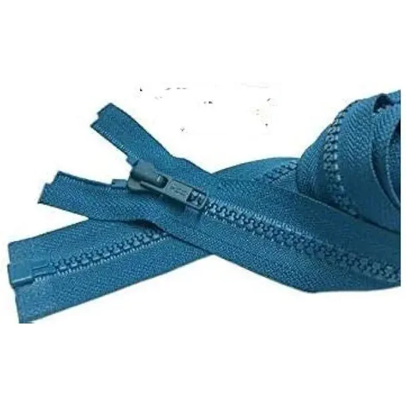 YKK® - 30 Inches Sport Vislon Jacket Zipper, YKK® #5 Molded Plastic Separating - Medium Weight, Made in USA (Dk Turquoise #907)