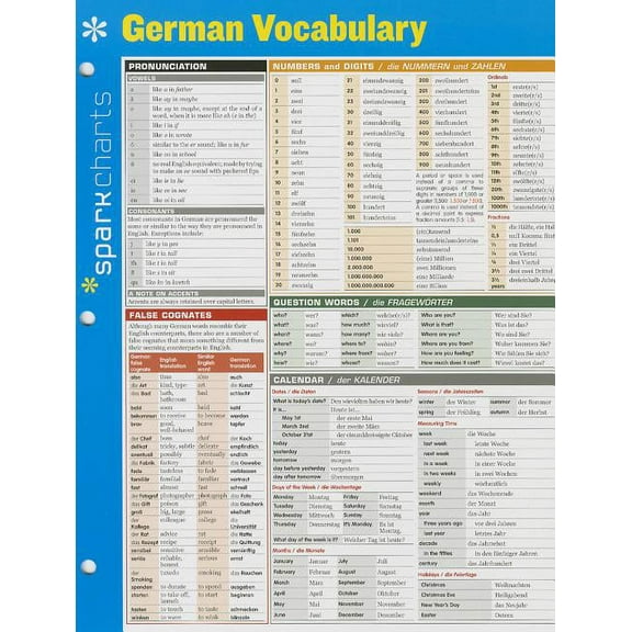Sparkcharts: German Vocabulary Sparkcharts: Volume 29 (Other)