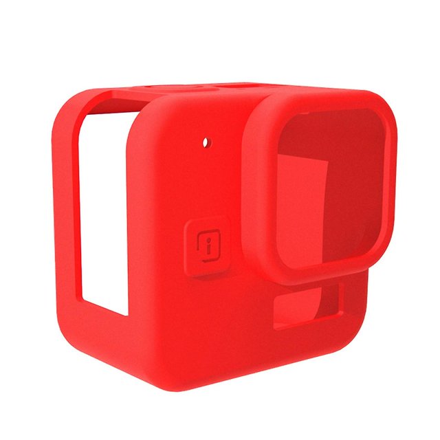 Funda protectora de silicona a prueba de polvo para cámara GoPro Hero 11, color rojo