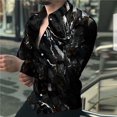thumbnail image 1 of Camisa de hombre con estampado de puntos claros y solapa geométrica para exteriores camisas de manga larga para calle moda nuevo diseño camisetas casuales de manga larga, 1 of 6