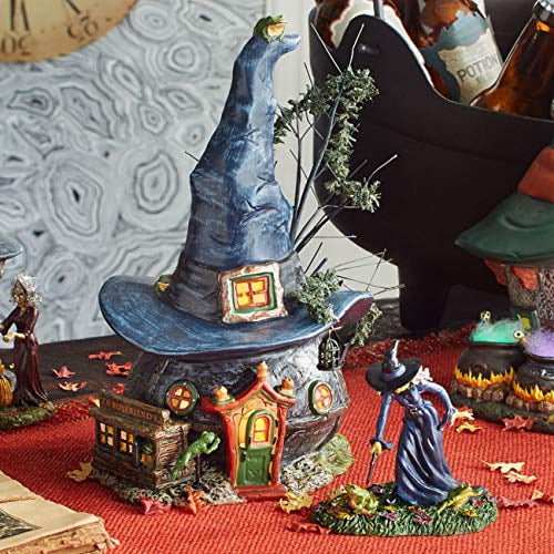Department 56 Snow Village Halloween Witch Hollow Toads and Frogs Witchcraft Haunt Lit House, 5.91 Inch, Multicolor
