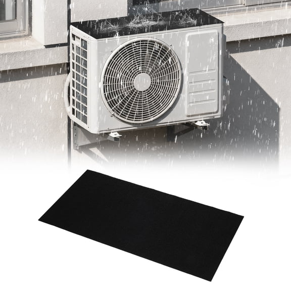 Uxcell Air Conditioner Drip Cushion 24" x 12" x 5/32", Self-Adhesive AC Rain Cover Air Conditioner Top Pad for Reducing Dropping Noise Window AC Units, Black