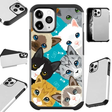 Compatible with iPhone 12 | iPhone 12 Pro Hybrid Fusion Guard Phone Case Cover (Cute Cat Kittens)