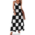 thumbnail image 1 of Robe d'Échecs Sans Manches Robes de Soirée pour Femmes Robe Longue Vêtements pour Femmes, 1 of 4