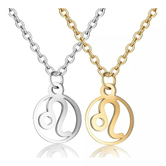 Stainless Steel Pendant Necklace Lobster Zodiac Sign Gold Silver 16.3" 2Mm Z578