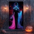 thumbnail image 6 of Clearance! Halloween Door Cover Decoration Durable Polyester Fabric Ghost Door Cover Hanging for Indoor/Outdoor Party, Classroom, Home Decor (Style G), 6 of 9
