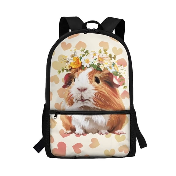 KUIFORTI Floral Penguin Pig Kids Backpacks Girls Cute Backpack for Elementary School Boys Lightweight Comfy Shoulder Backpack High Capacity School Girls Backpacks for Kids