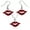 Red Dangle, variant on cocojewelry Small Sexy Pink Lips Post Stud Earrings Necklace Jewelry Set