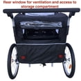 thumbnail image 4 of Booyah Strollers Double Child Baby Bike Bicycle Trailer, Jogger, Stroller with Suspension (Green), 4 of 5
