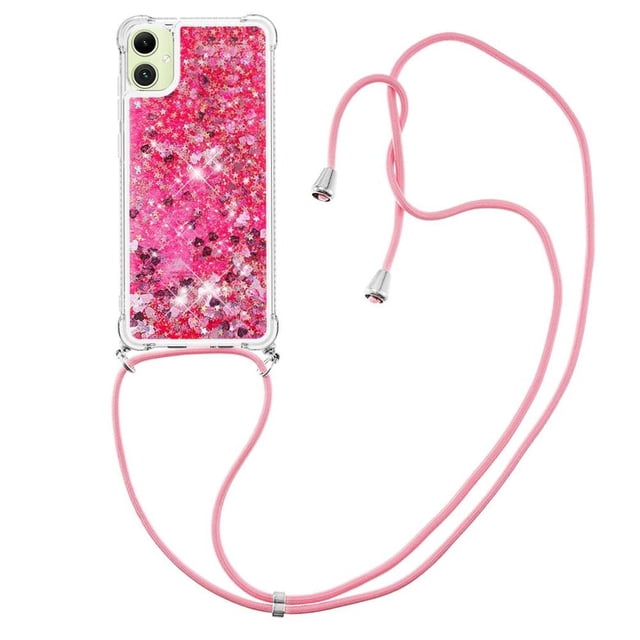 Funda FOXDOCK para Samsung Galaxy A07 con Cuerda Ajustable, Brillo Líquido, Protección Antigolpes y Lente – Ideal para Regalo