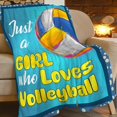 thumbnail image 2 of Just A Girl Who Loves Volleyball Blanket Soft Warm Cozy Sport Throw Blankets for Boys Girls Fuzzy Plush Blanket Fleece Lightweight Flannel Kid Adults Gift for Bed Couch Sofa 50"x40", 2 of 6