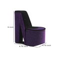thumbnail image 5 of Benzara BM240363 High Heel Shoe Jewelry Box with 2 Hooks & Storage, Purple, 5 of 5