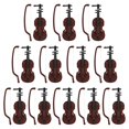 thumbnail image 2 of 12 juegos de mini violines, modelo de violín navideño, instrumento de escritorio, adorno, 2 of 2