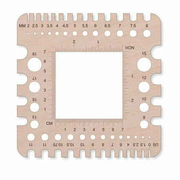 2X Knitting Needle Gauge Ruler Crochet Hooks Ruler Yarn & Ruler ...