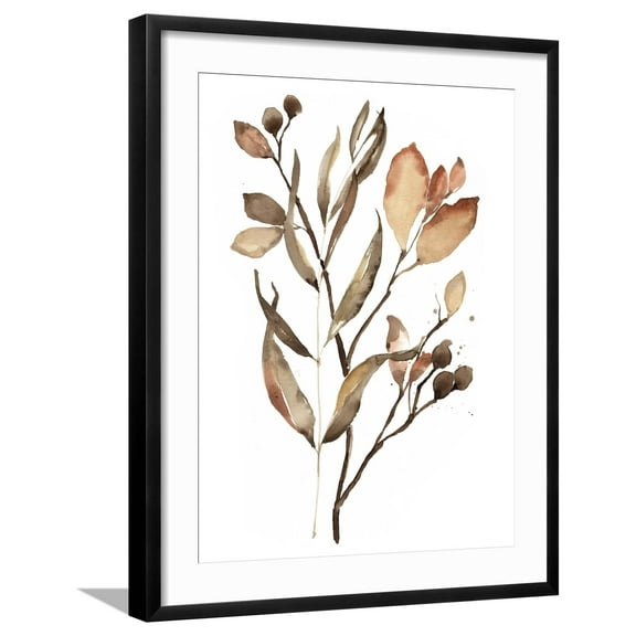 Art.com Autumn's Bundle II Art Print by Jennifer Goldberger, Black Frame Wall Art, 23" x 29"