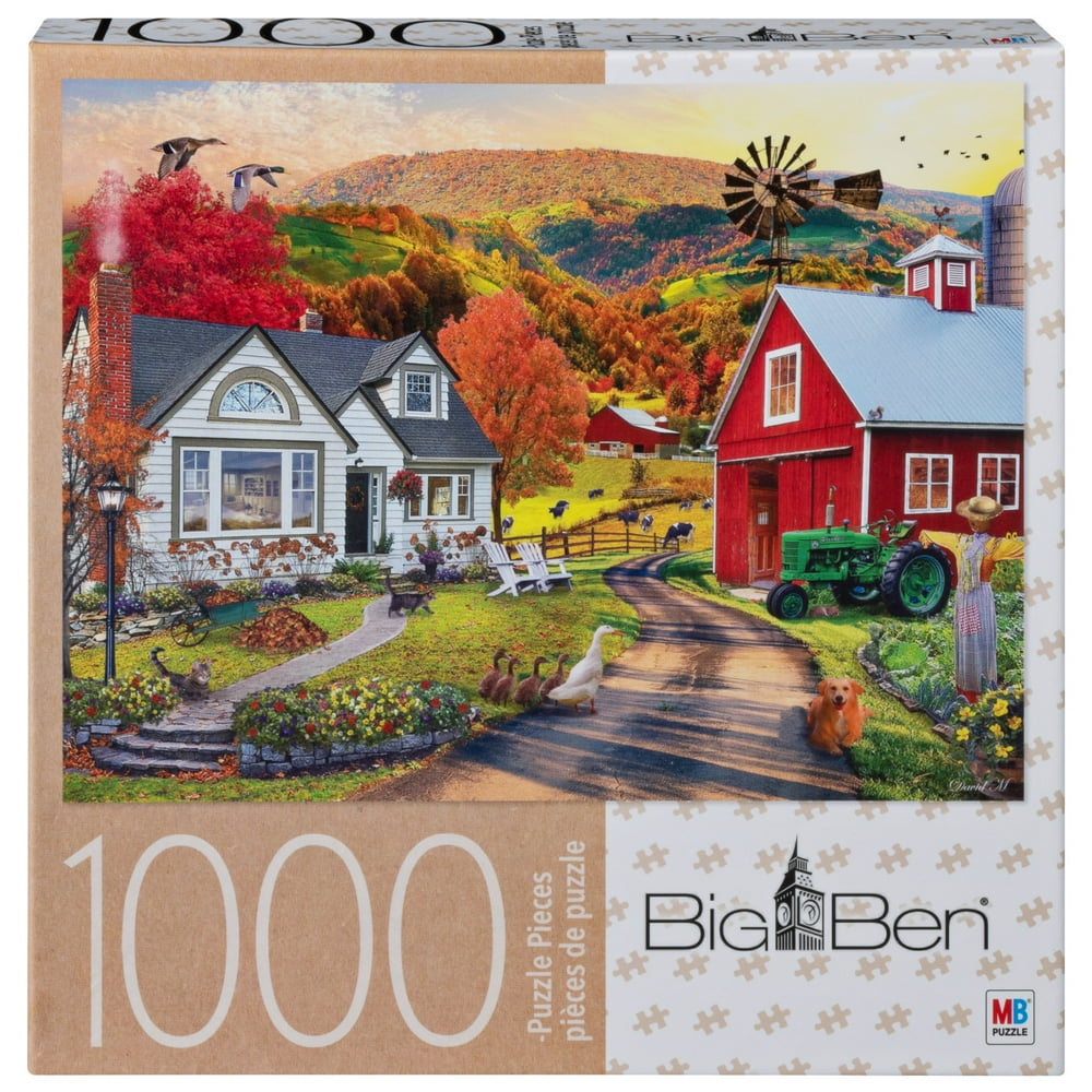 Big Ben 1000-Piece Adult Jigsaw Puzzle - Farm Country - Walmart.com