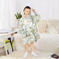 thumbnail image 6 of FORMRS Wearable Blanket Hoodie with Sleeves for Kids Cozy Flannel Sweatshirt, Watercolor Forest Animals, 6 of 7