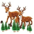 thumbnail image 4 of miniárboles de Navidad artificiales con cepillo para botellas, de sisal, con base de madera, para nieve y escarcha, adornos de pino en miniatura para Navidad, Año Nuevo, fiestas, decoración de mesa, 4 of 7