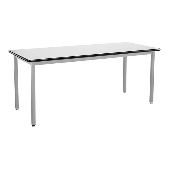 NPS HDT 9 Series 30x72" Metal Heavy Duty Table with Whiteboard Top in White