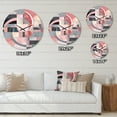 thumbnail image 4 of Designart "Transcendent Angles in Pink I" Abstract Shapes Oversized Wall Clock, 4 of 5