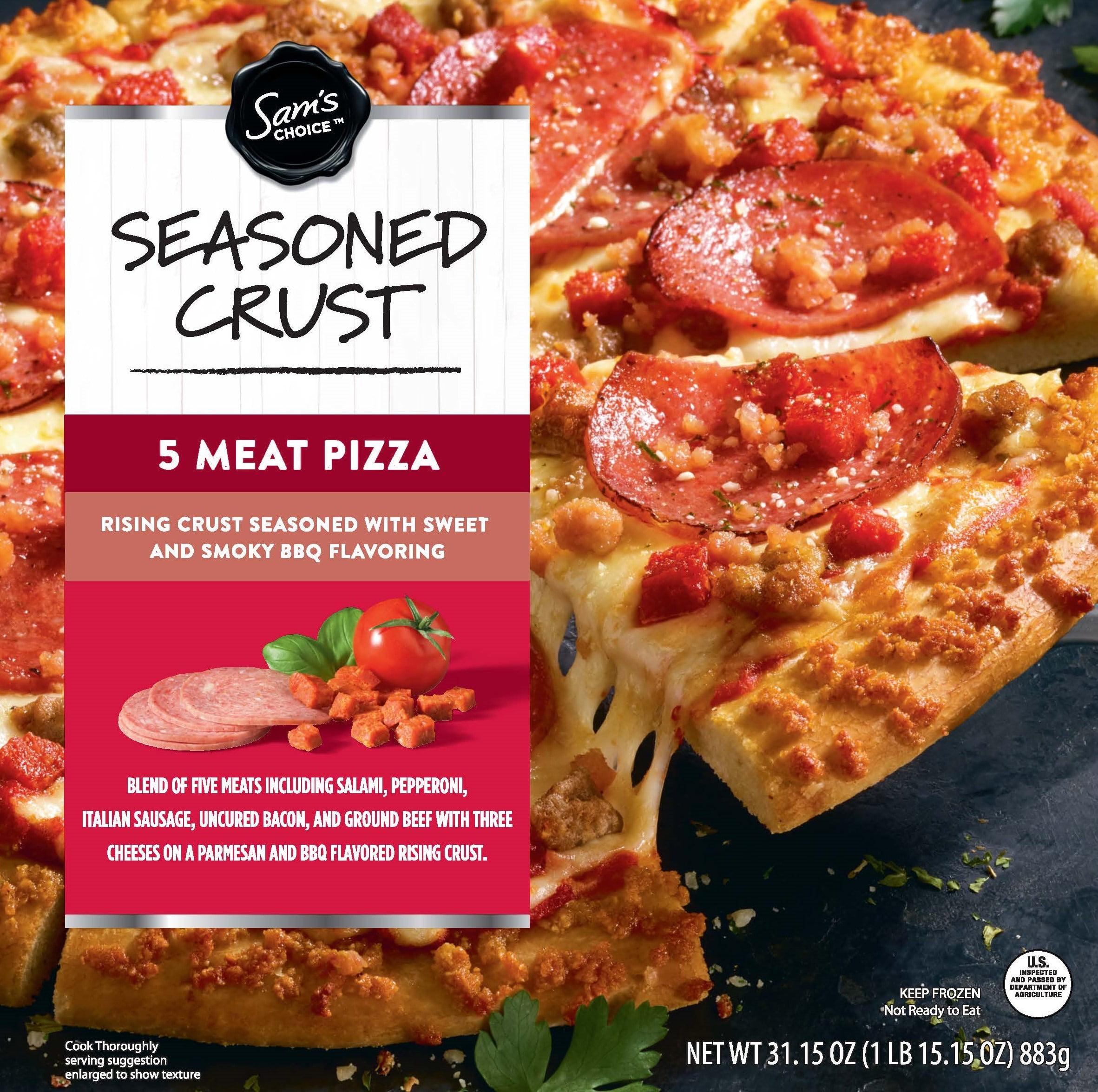 Sam's Choice Seasoned Crust 5 Meat Pizza, 31.15 oz (Frozen)