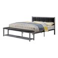 thumbnail image 4 of Furniture of America Kushner Industrial Metal Platform Bed with Bench in Black, 4 of 11