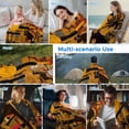thumbnail image 5 of Black African Women Cooling Blanket,Lightweight Breathable Summer Throw Blanket with Double Sided Cold Effect,Boho Brown Elephant Giraffe Ethnic Picnic Blankets Bed Sheet for Hot Sleepers 30"x40", 5 of 8