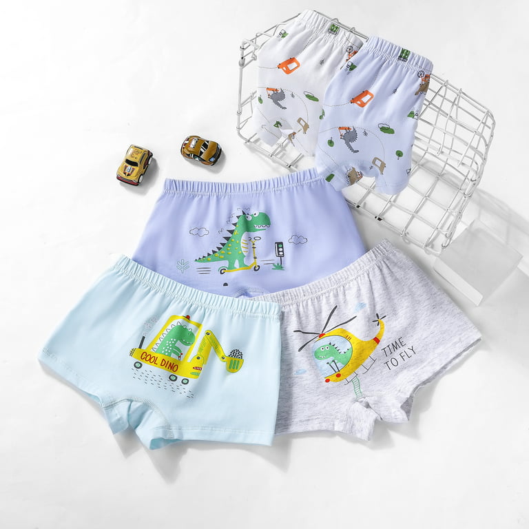 CM-Kid Toddler Boy Excavator Underwear Cotton Underpants 5 Pack