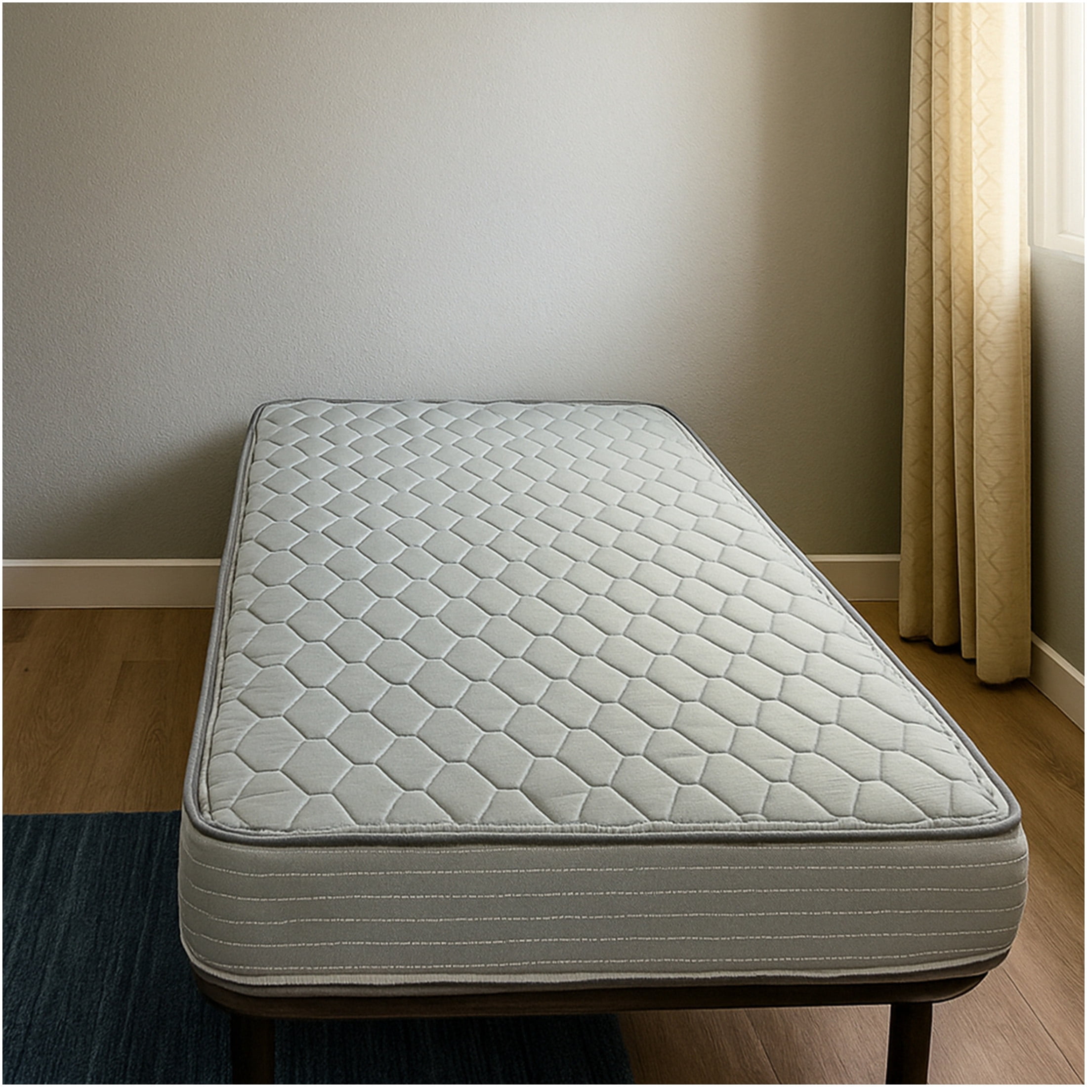 JERFIT 6 Inch Full Size Hybrid Mattress, Gray - Medium Firm Feel, CertiPUR-US Certified Foam Innerspring Support, Roll-Packed for Easy Setup