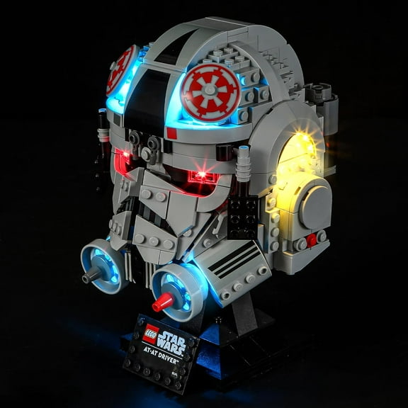 LED Light Kit for Lego at-at Driver Helmet 75429 Set, Compatible with Lego 75429 Building Blocks Model(Not Include Blocks Set)