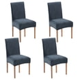 thumbnail image 1 of tredstone 2pieces Elastic Dining Chair Covers - Tightly Fit For Wedding Skin-friendly Elastic Belt Dining Room Misty Blue 4 pcs 1Set, 1 of 6