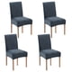 thumbnail image 1 of Inteprter 2 unidades/juego de fundas elásticas para sillas de comedor, ajustadas para bodas, artesanía exquisita, comedor de poliéster Conjuntos de muebles de sala de estar azul brumoso 4 piezas, 1 of 6