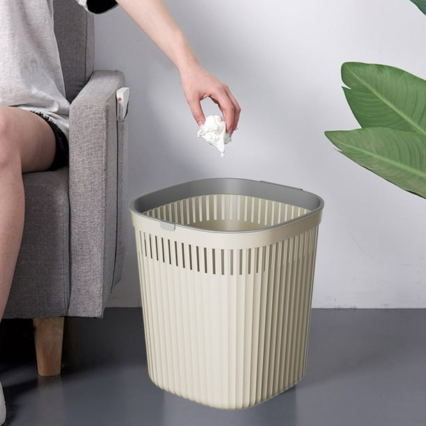 RKSTN trash can Plastic Thickened Garbage Bin Household Kitchen Bathroom Bedroom Large Capacity Uncovered Garbage Bin