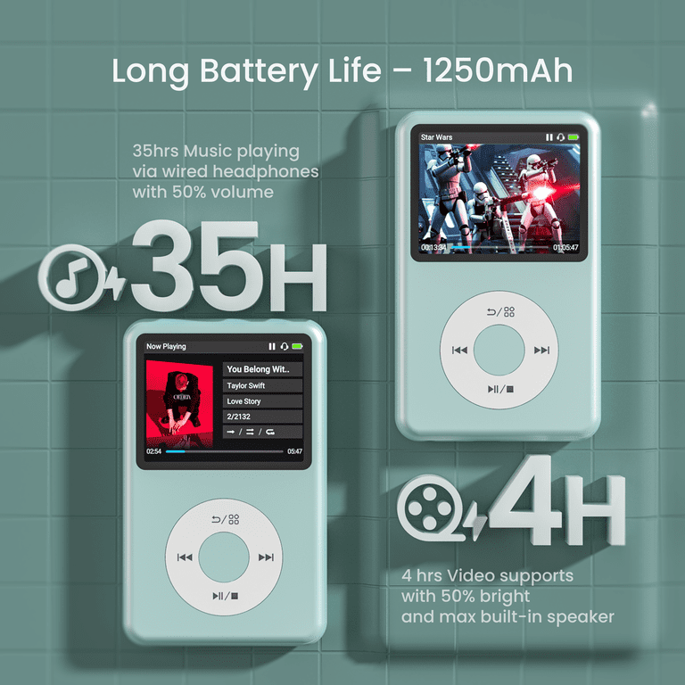 Innioasis Mp3 Player with Bluetooth, 2.4