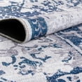thumbnail image 5 of Rugs.com Francesca Collection Washable Rug – 5 Ft Square Gray Blue Flatweave Rug Perfect For Living Rooms, Kitchens, Entryways, 5 of 8