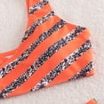 thumbnail image 4 of Minjewel Women's Printed Tie Side Two Piece Bikini Set, Sexy Bathing Suit with Removable Bra Pads, No Underwire,Saffron M, 4 of 7