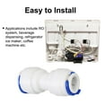 thumbnail image 3 of 3/8 Inch Tube OD Straight Water Purifier Tube Connector Filter Pipe Joint Fitting 5pcs, 3 of 7