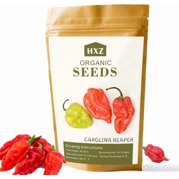 HIGHGW 20+ Ghost Pepper Seeds – Fiery Hot Ghost Chili Seeds for Thriving Vegetable Garden
