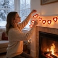 thumbnail image 4 of Valentines Day Heart String Lights,5FT Valentine's Day Decorations Lights Outdoor Waterproof with 10 LED Red Heart Light for Home Fireplace Door Windows Fence Party Valentines Day Decor (Brightness), 4 of 5